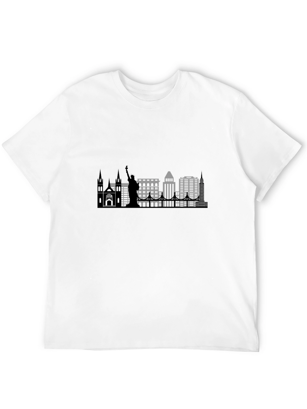 New York Skyline Graphic T-Shirt - Black