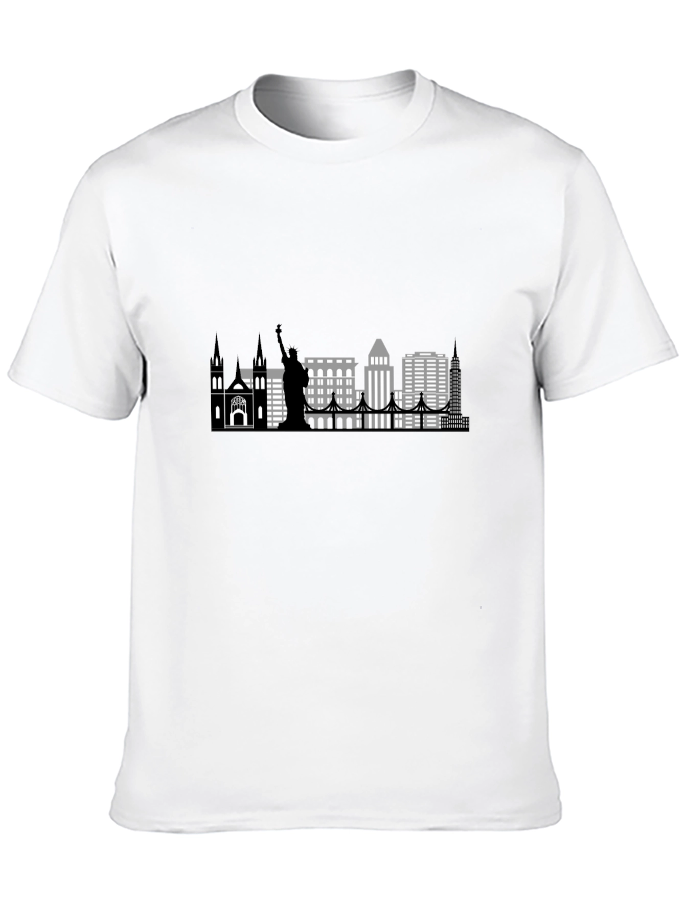 New York Skyline Graphic T-Shirt - Black
