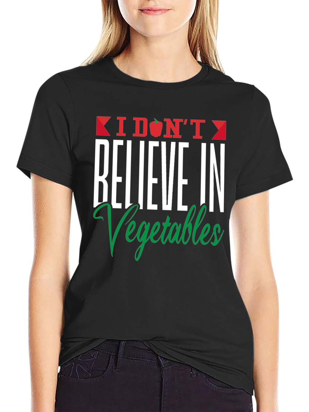 Funny I Dont Believe in Vegetables Graphic Tee