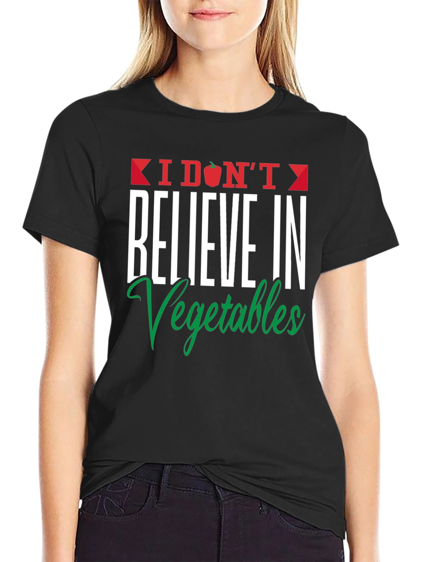 Funny I Dont Believe in Vegetables Graphic Tee