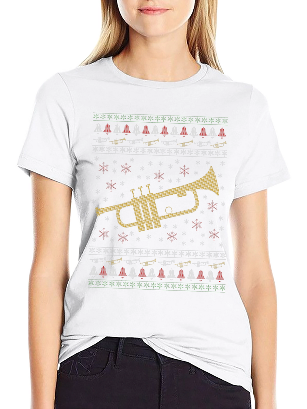 Trumpet Ugly Christmas Sweater T-Shirt
