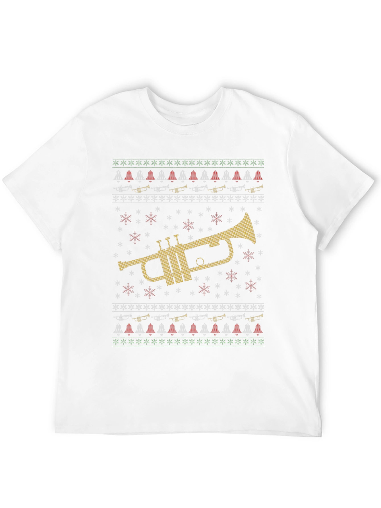 Trumpet Ugly Christmas Sweater T-Shirt