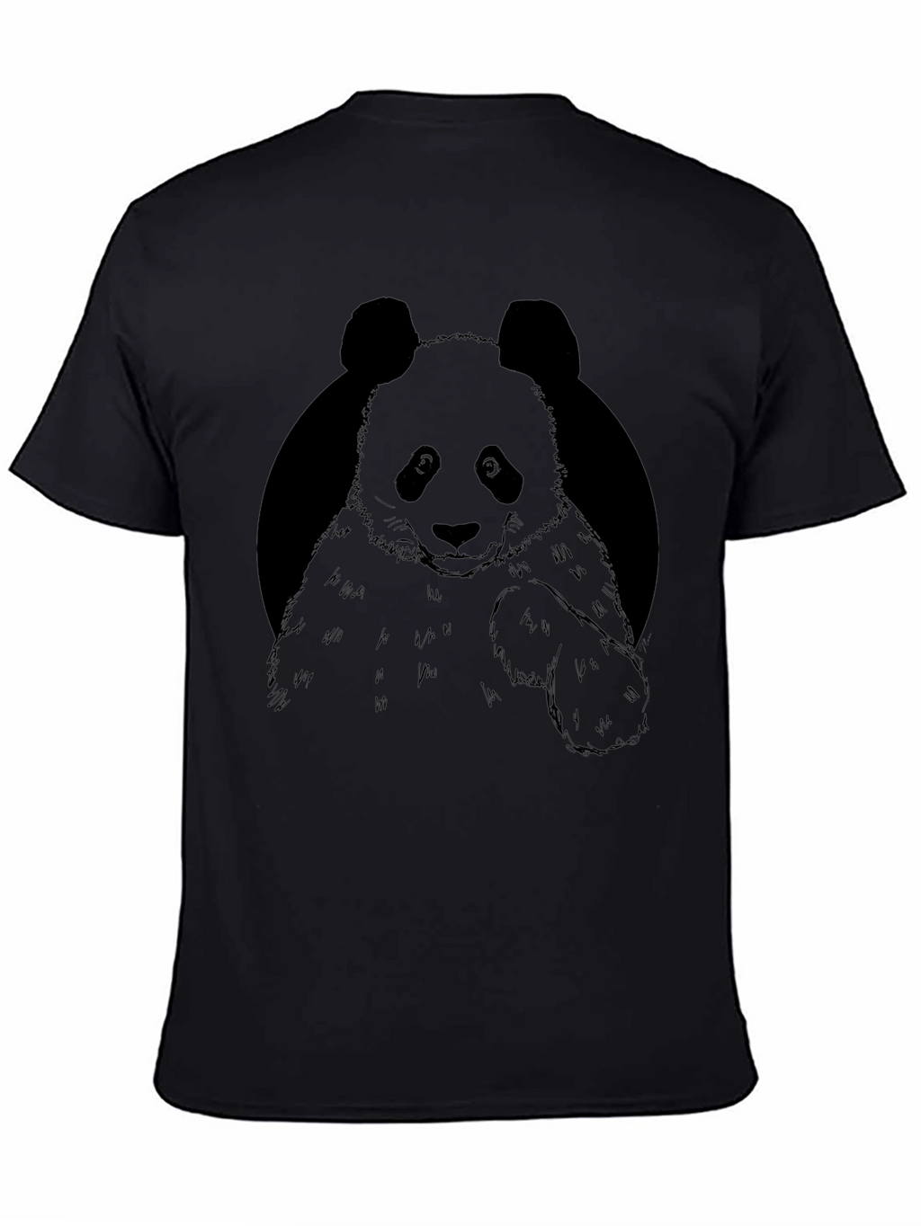 Black Panda Graphic Tee - Casual Mens T-Shirt