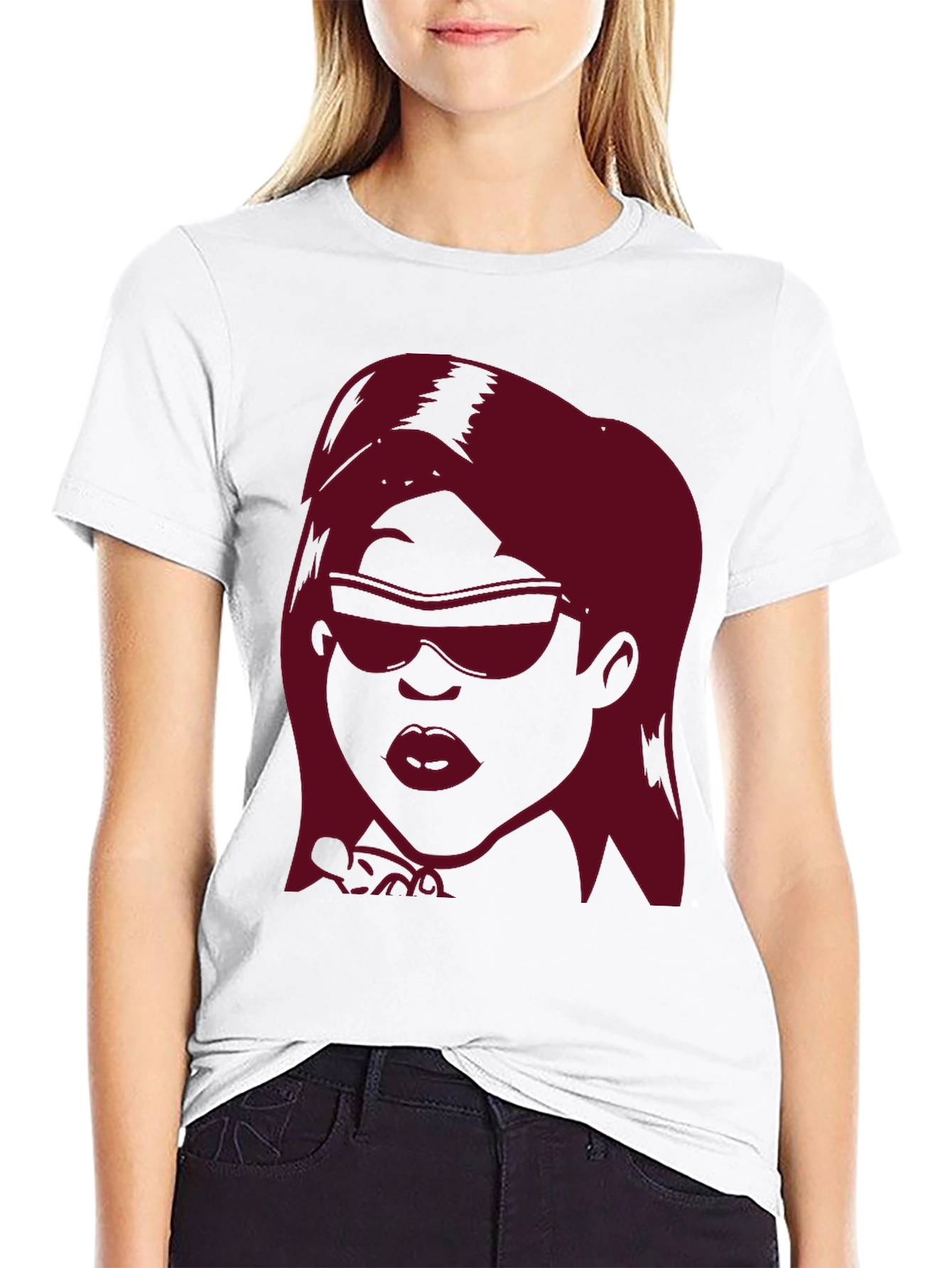 Cool Woman Graphic T-Shirt - Stylish Black Tee
