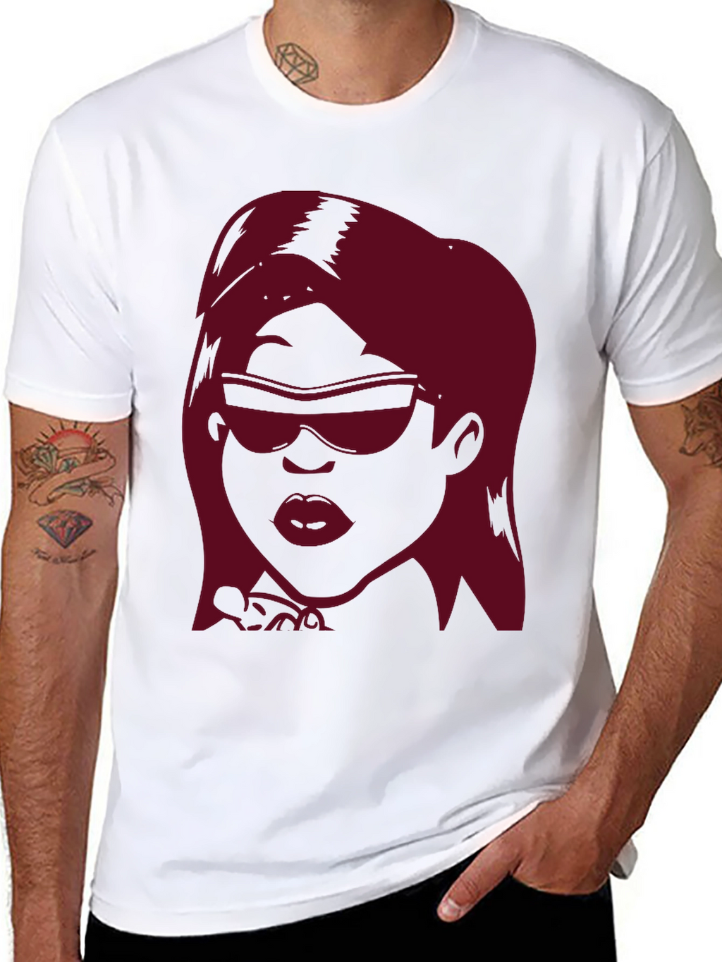 Cool Woman Graphic T-Shirt - Stylish Black Tee