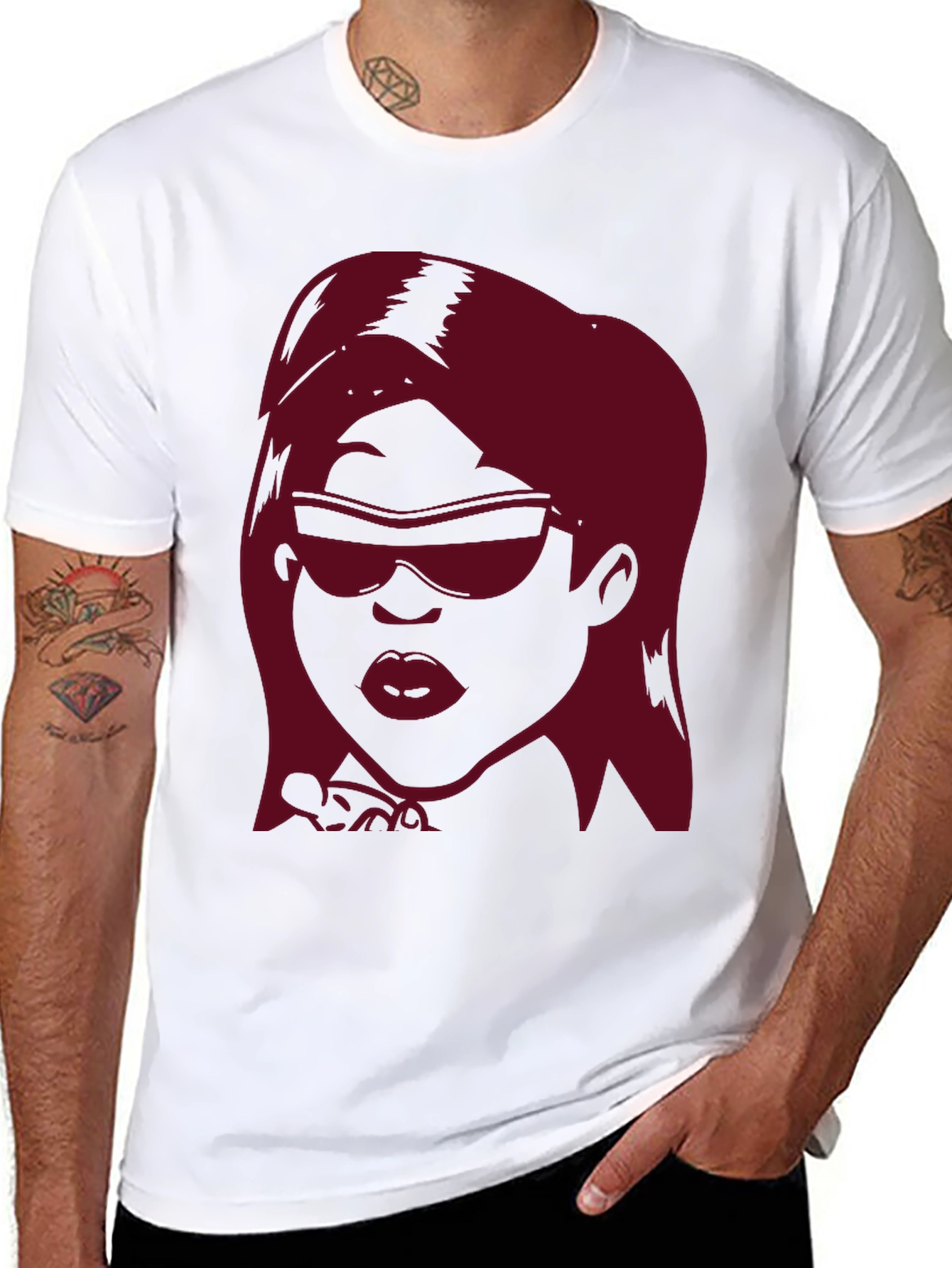 Cool Woman Graphic T-Shirt - Stylish Black Tee