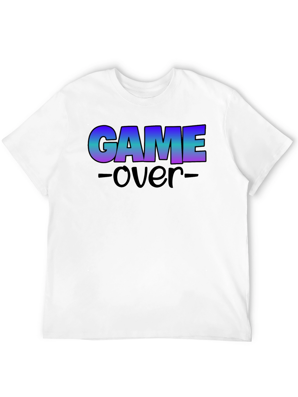 Game Over Graphic Print Crew Neck T-Shirt