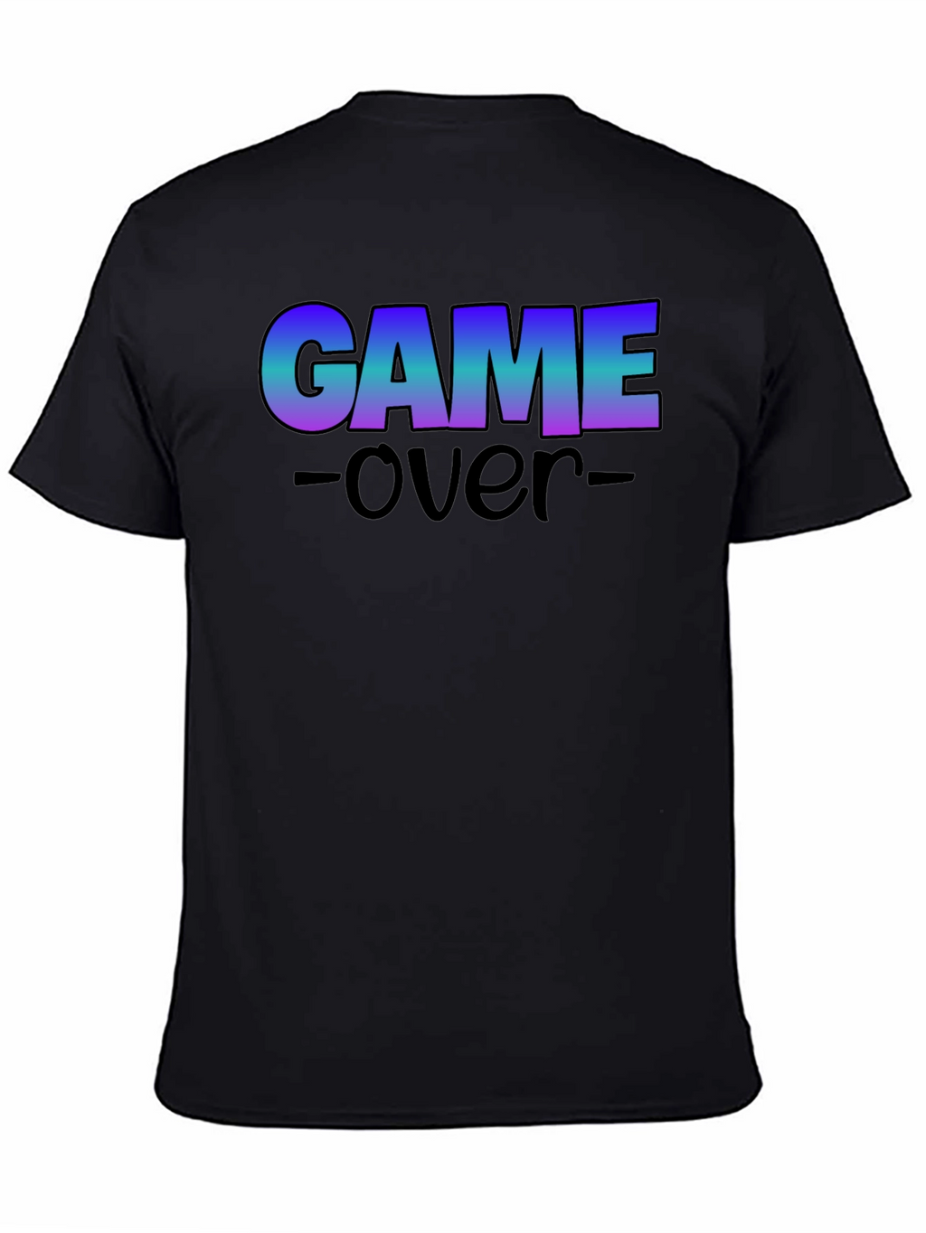 Game Over Graphic Print Crew Neck T-Shirt
