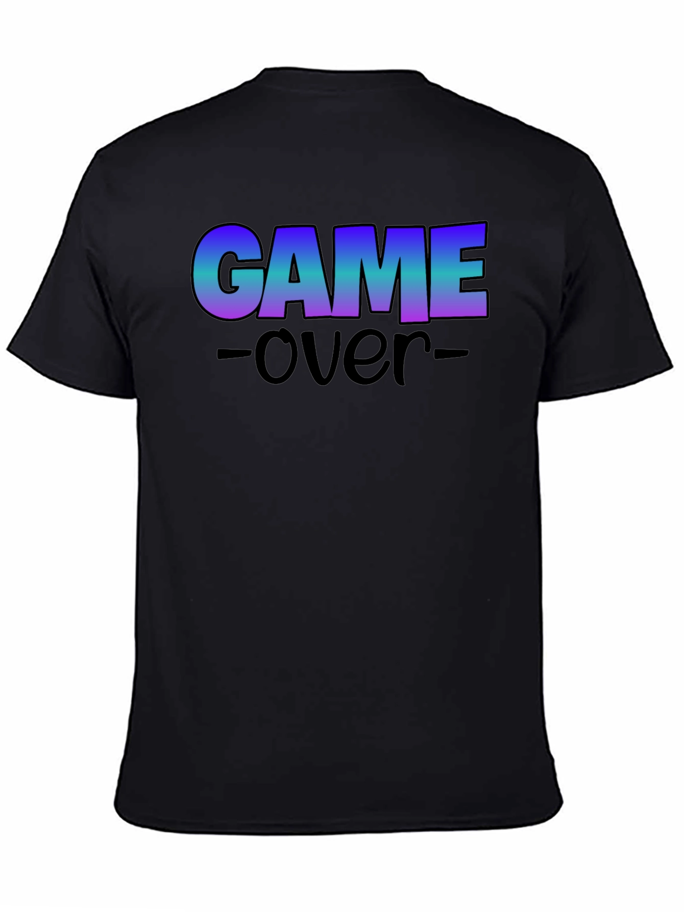 Game Over Graphic Print Crew Neck T-Shirt
