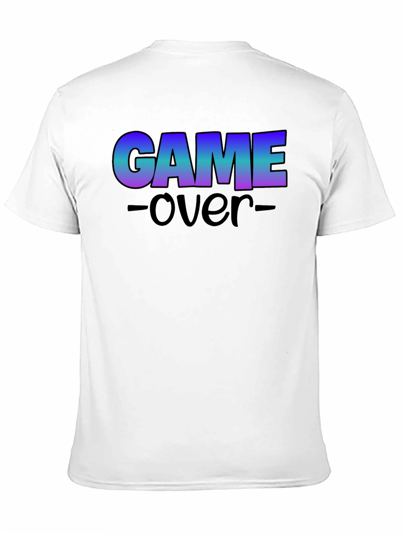 Game Over Graphic Print Crew Neck T-Shirt