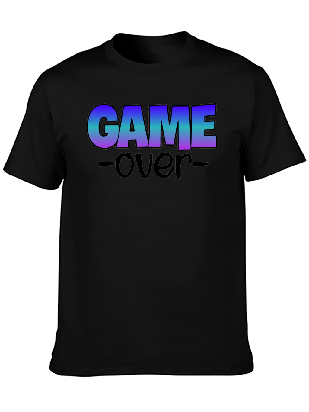 Game Over Graphic Print Crew Neck T-Shirt