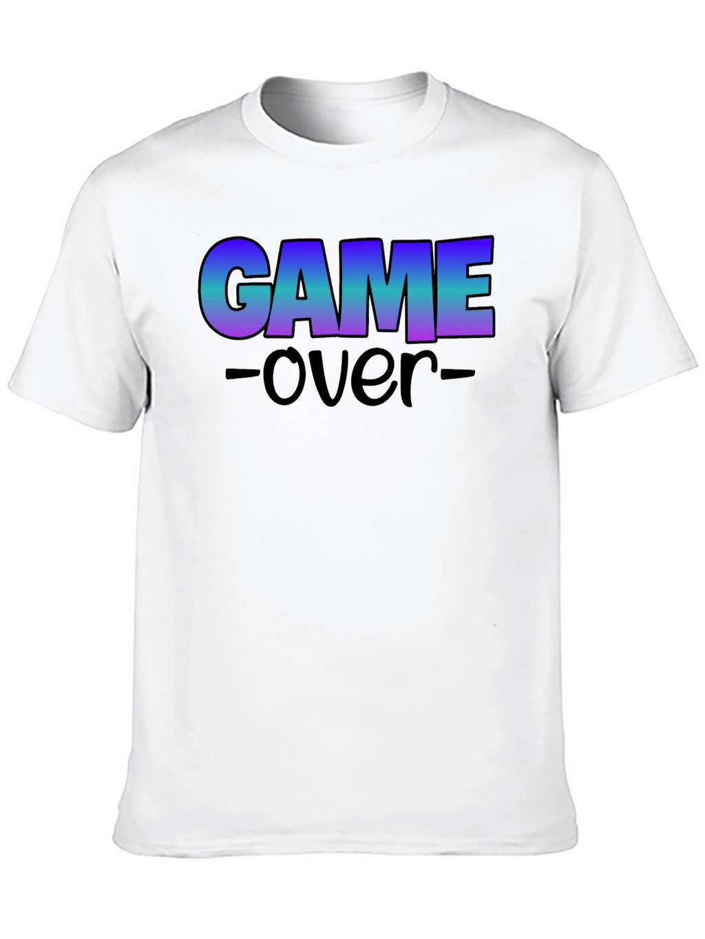 Game Over Graphic Print Crew Neck T-Shirt