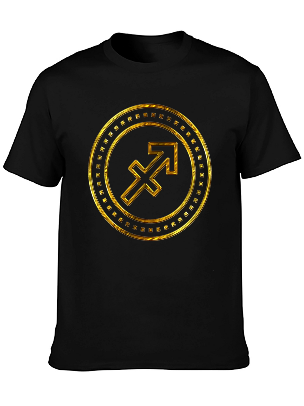 Gold Sagittarius Zodiac Sign T-Shirt