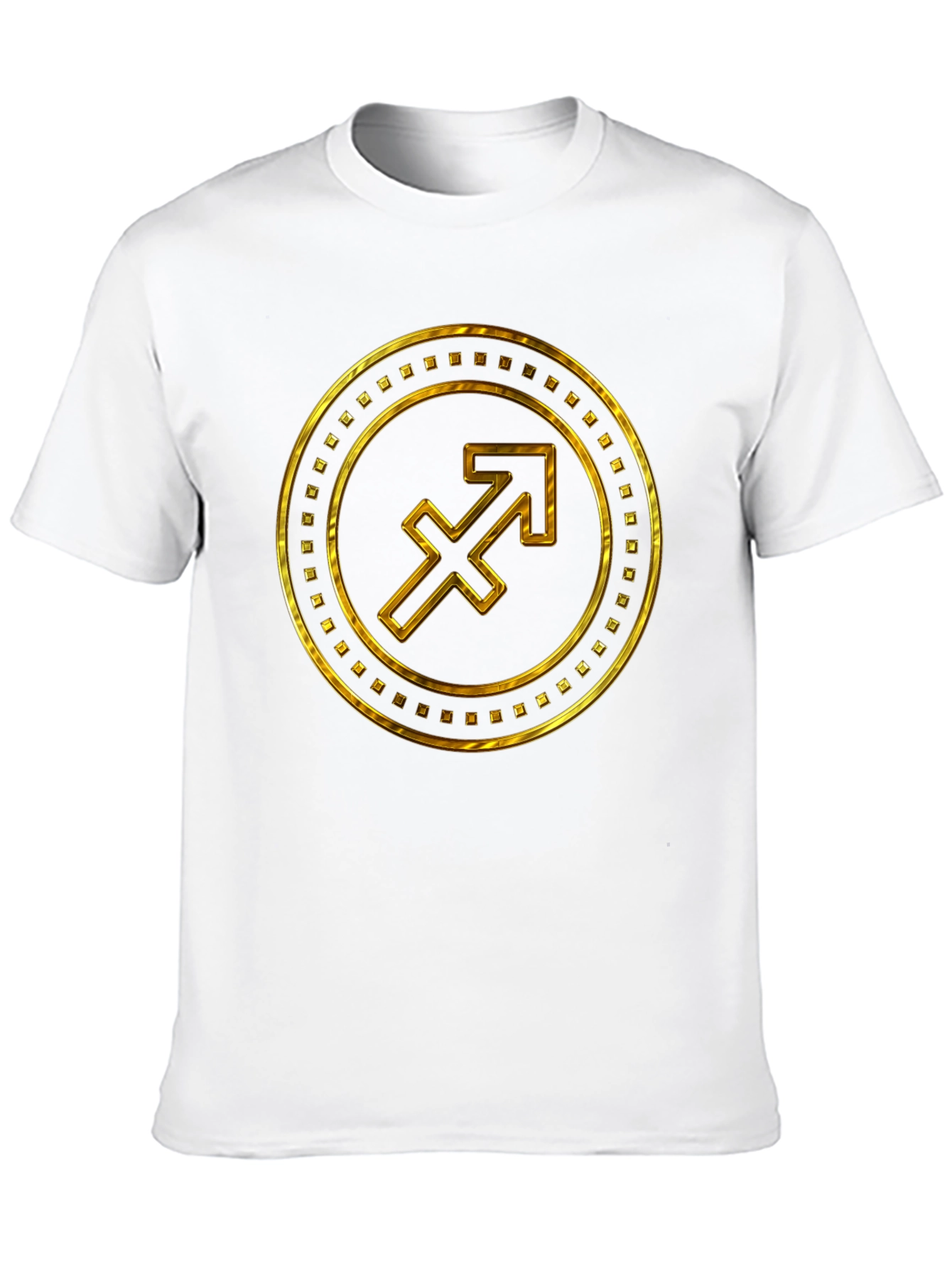 Gold Sagittarius Zodiac Sign T-Shirt