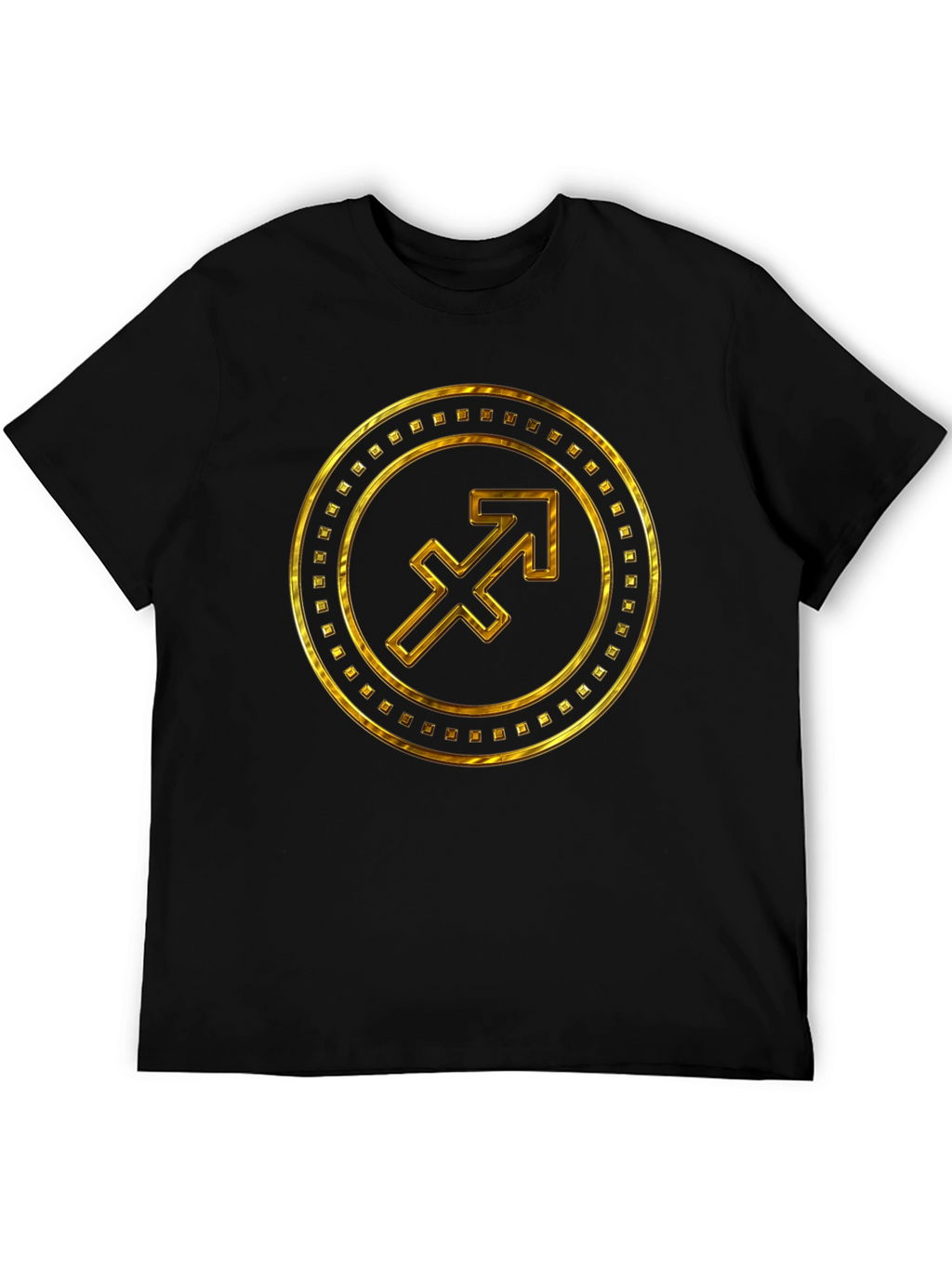 Gold Sagittarius Zodiac Sign T-Shirt