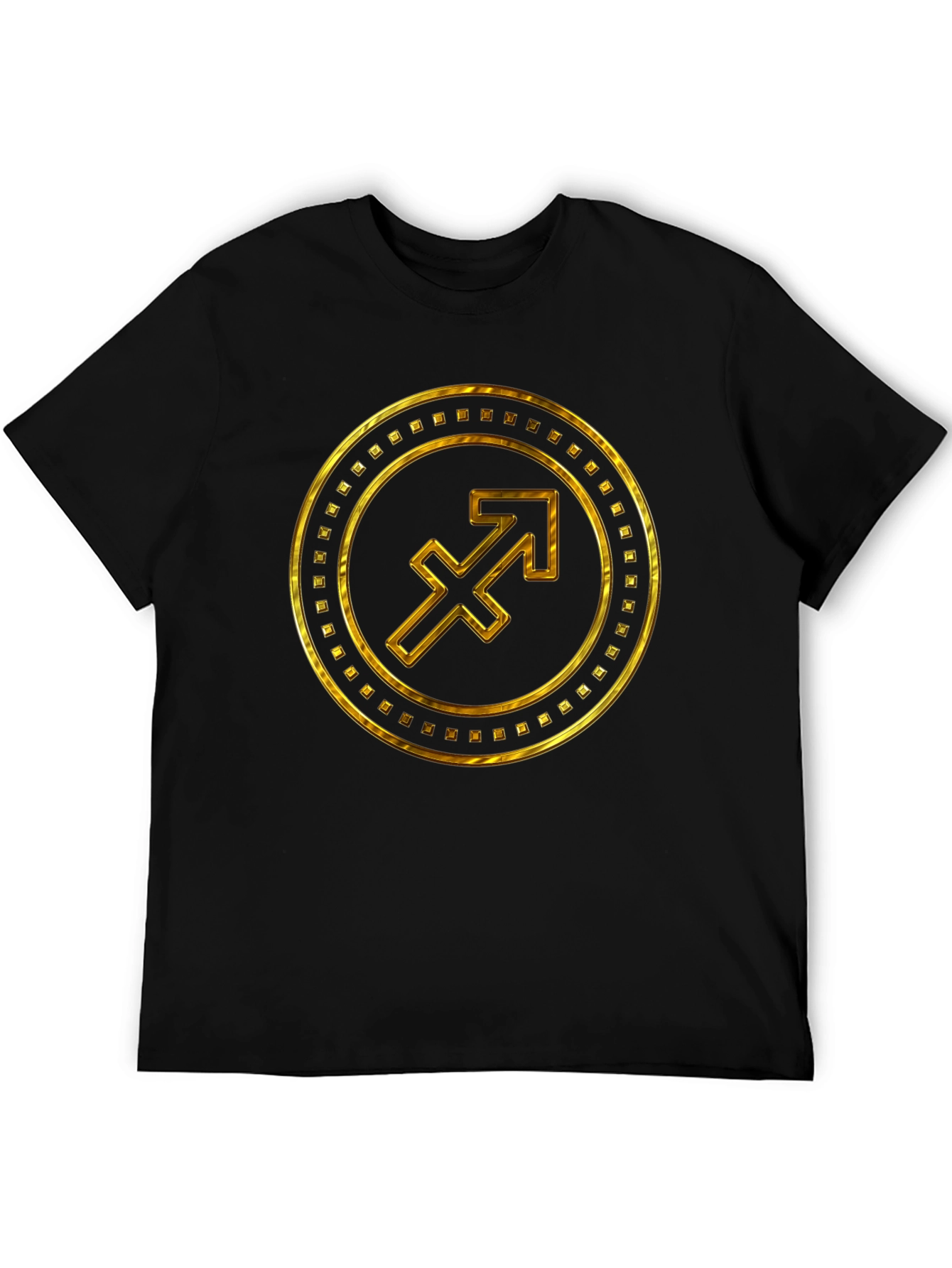 Gold Sagittarius Zodiac Sign T-Shirt