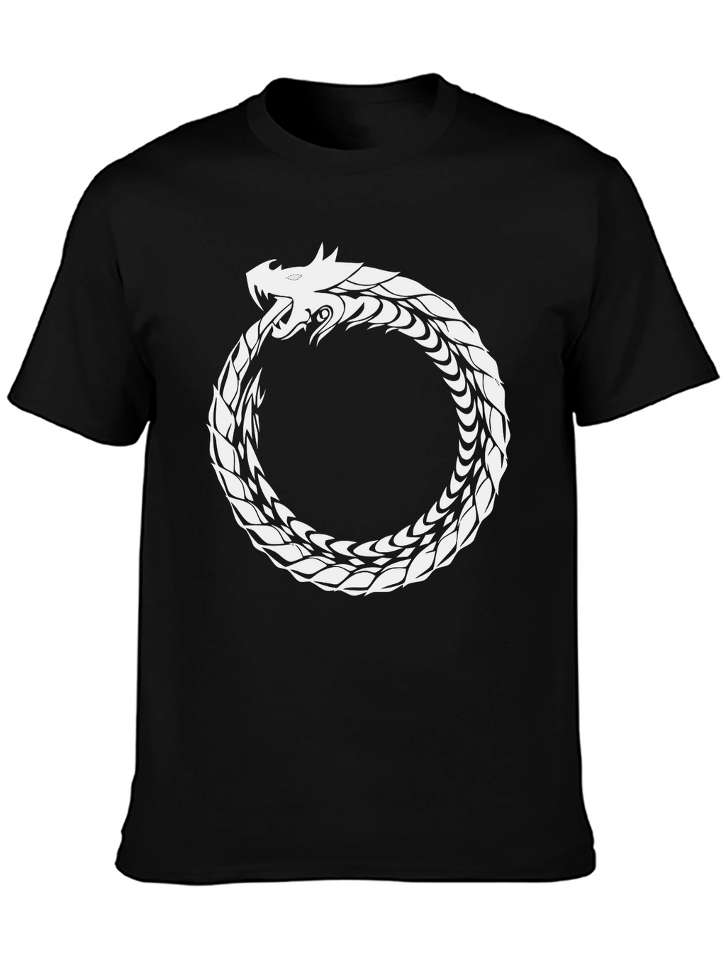 Ouroboros Dragon Graphic Black T-Shirt