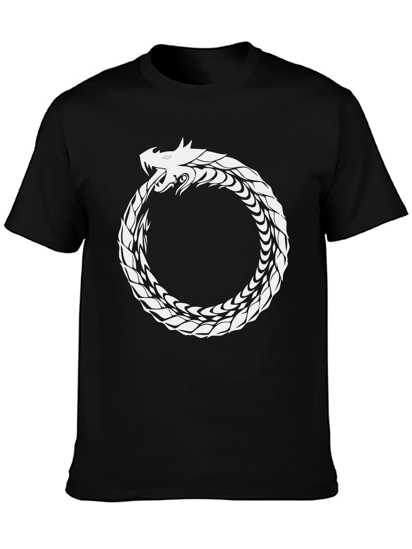 Ouroboros Dragon Graphic Black T-Shirt