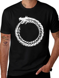 Ouroboros Dragon Graphic Black T-Shirt