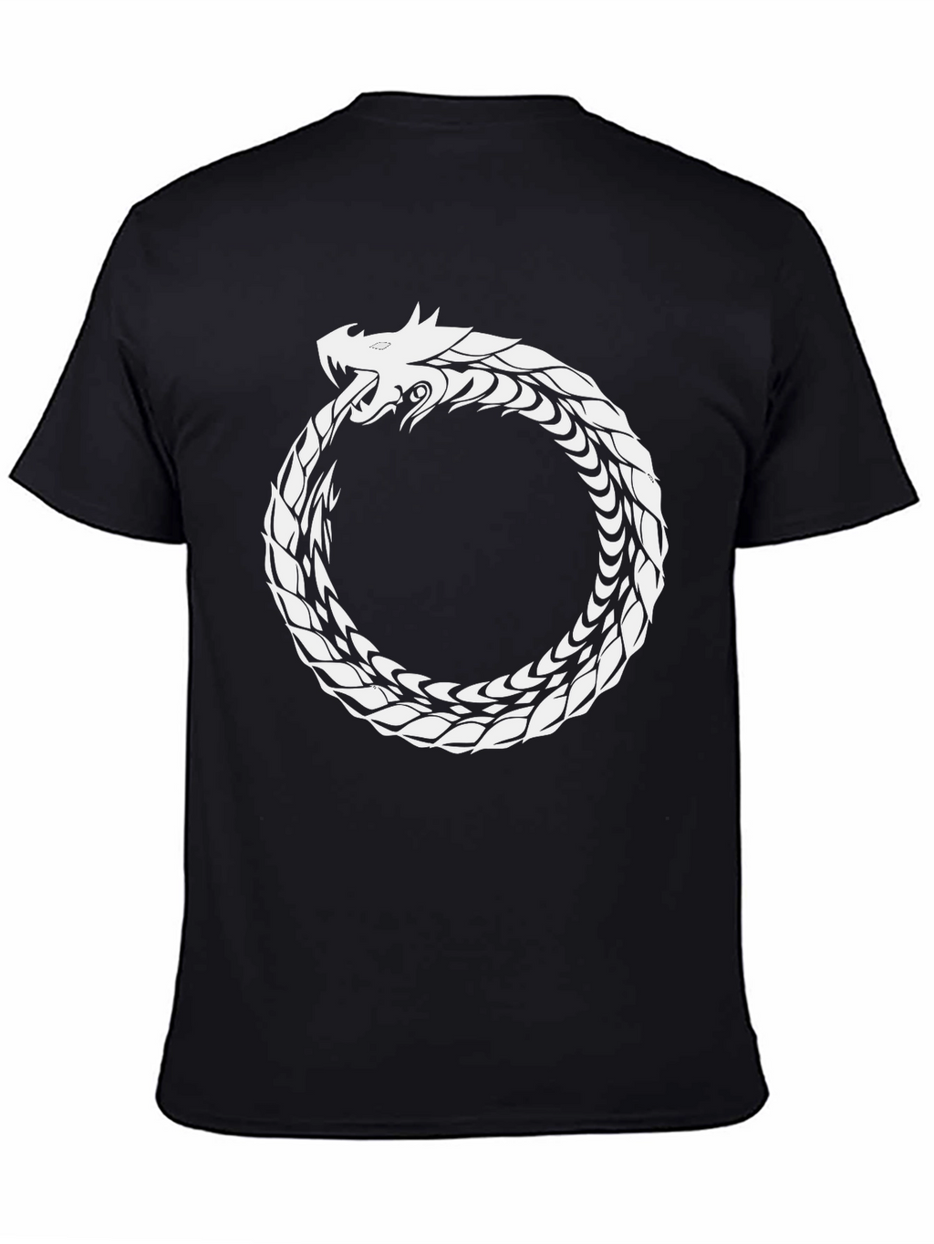 Ouroboros Dragon Graphic Black T-Shirt