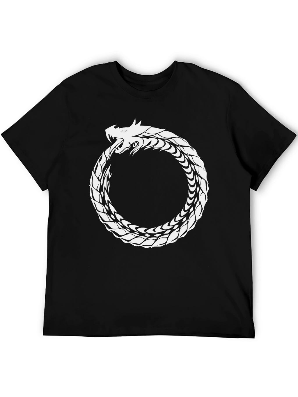 Ouroboros Dragon Graphic Black T-Shirt
