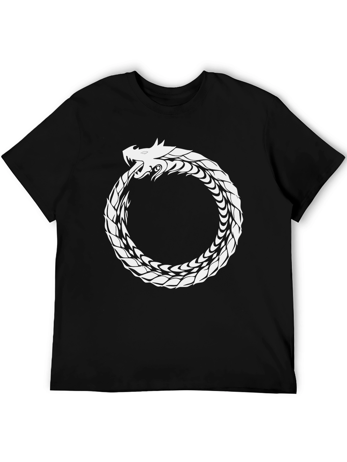 Ouroboros Dragon Graphic Black T-Shirt