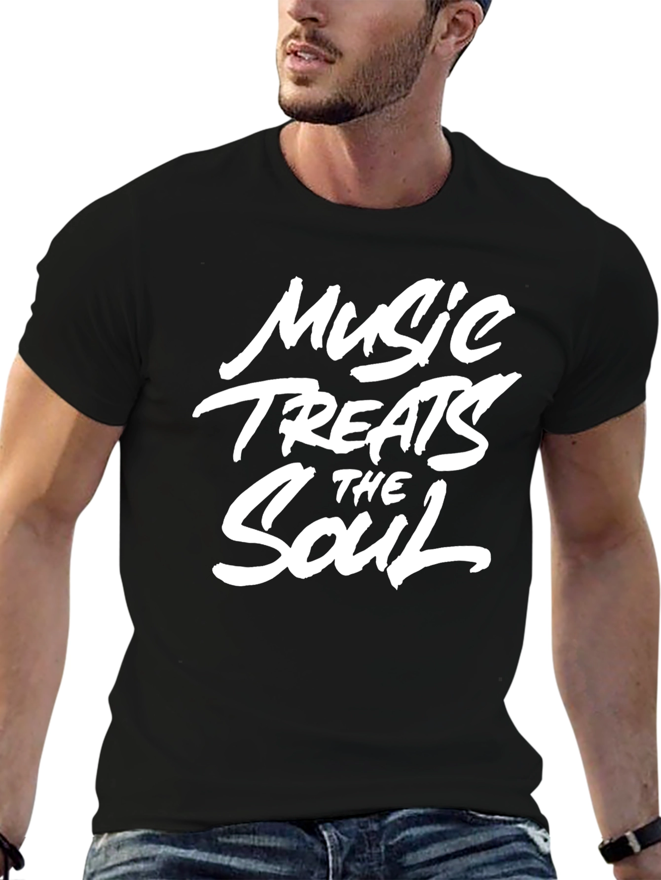 Music Treats the Soul Black Graphic Tee