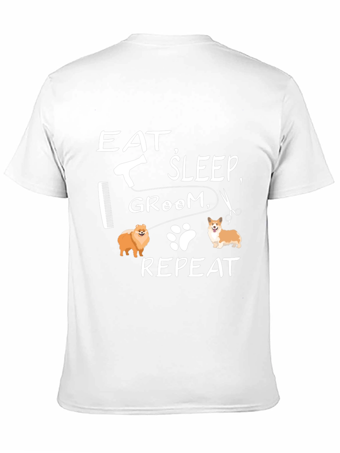 Eat Sleep Groom Repeat Dog Lover T-Shirt