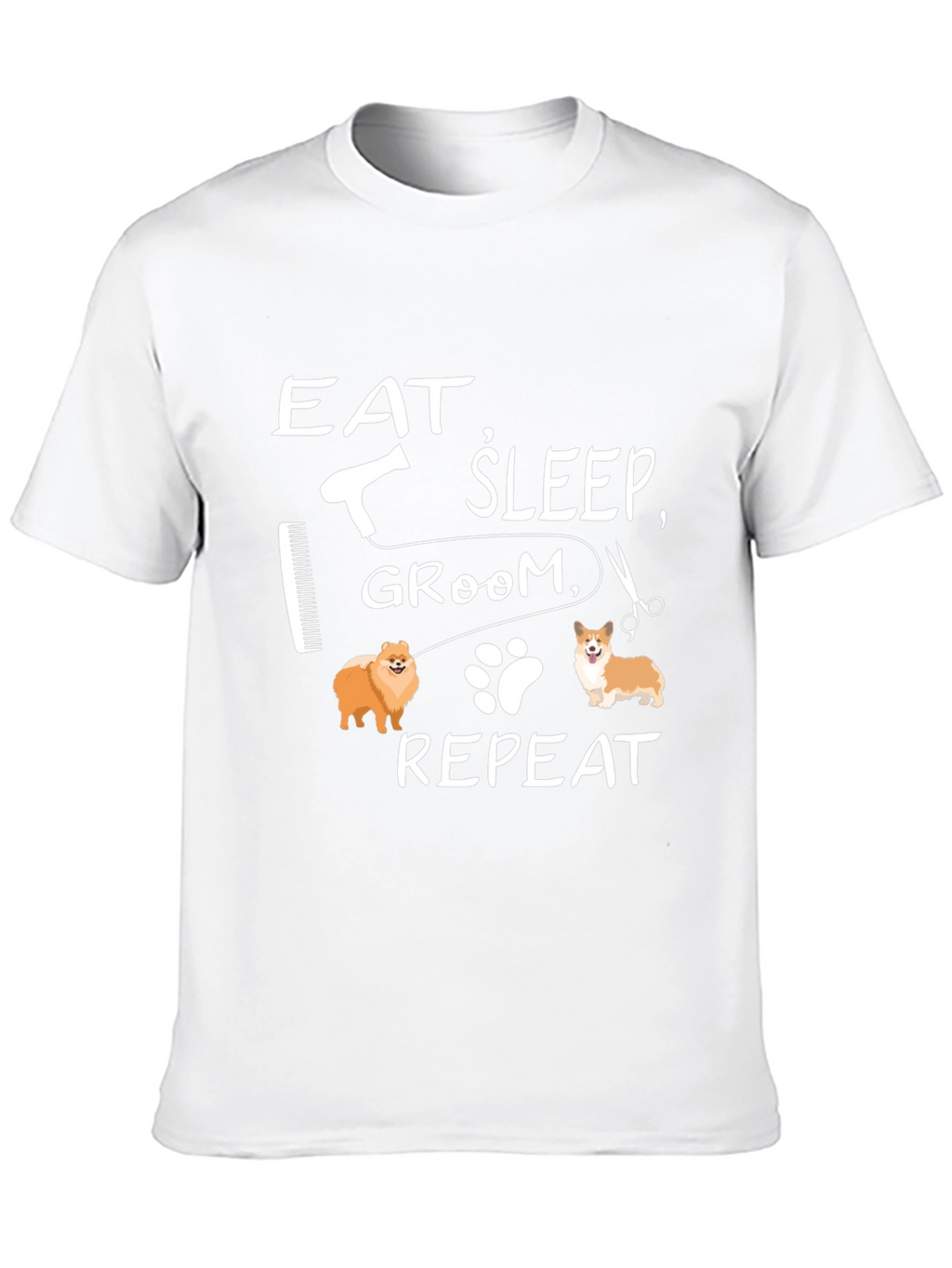 Eat Sleep Groom Repeat Dog Lover T-Shirt