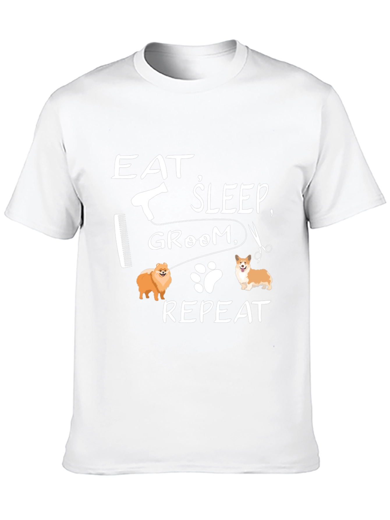 Eat Sleep Groom Repeat Dog Lover T-Shirt