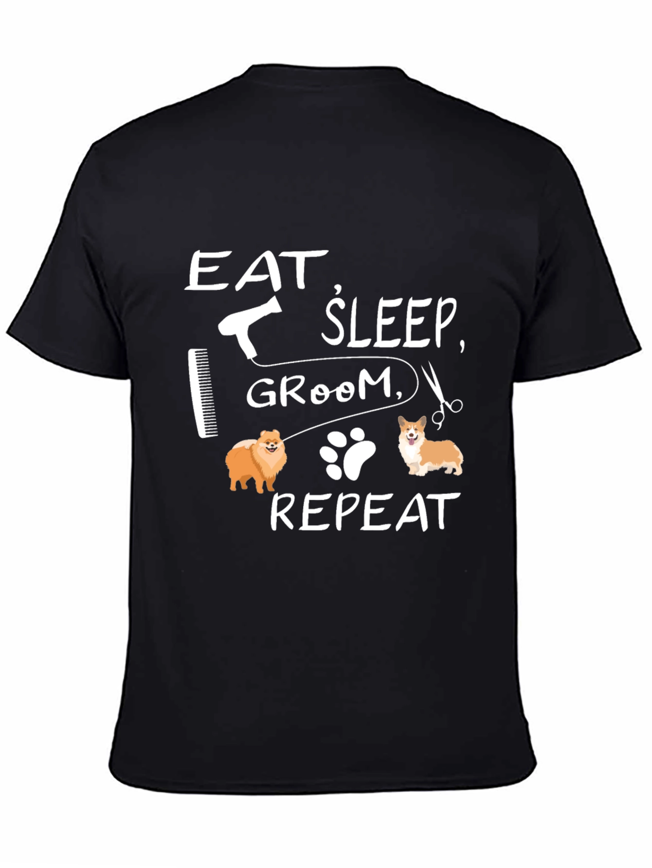 Eat Sleep Groom Repeat Dog Lover T-Shirt