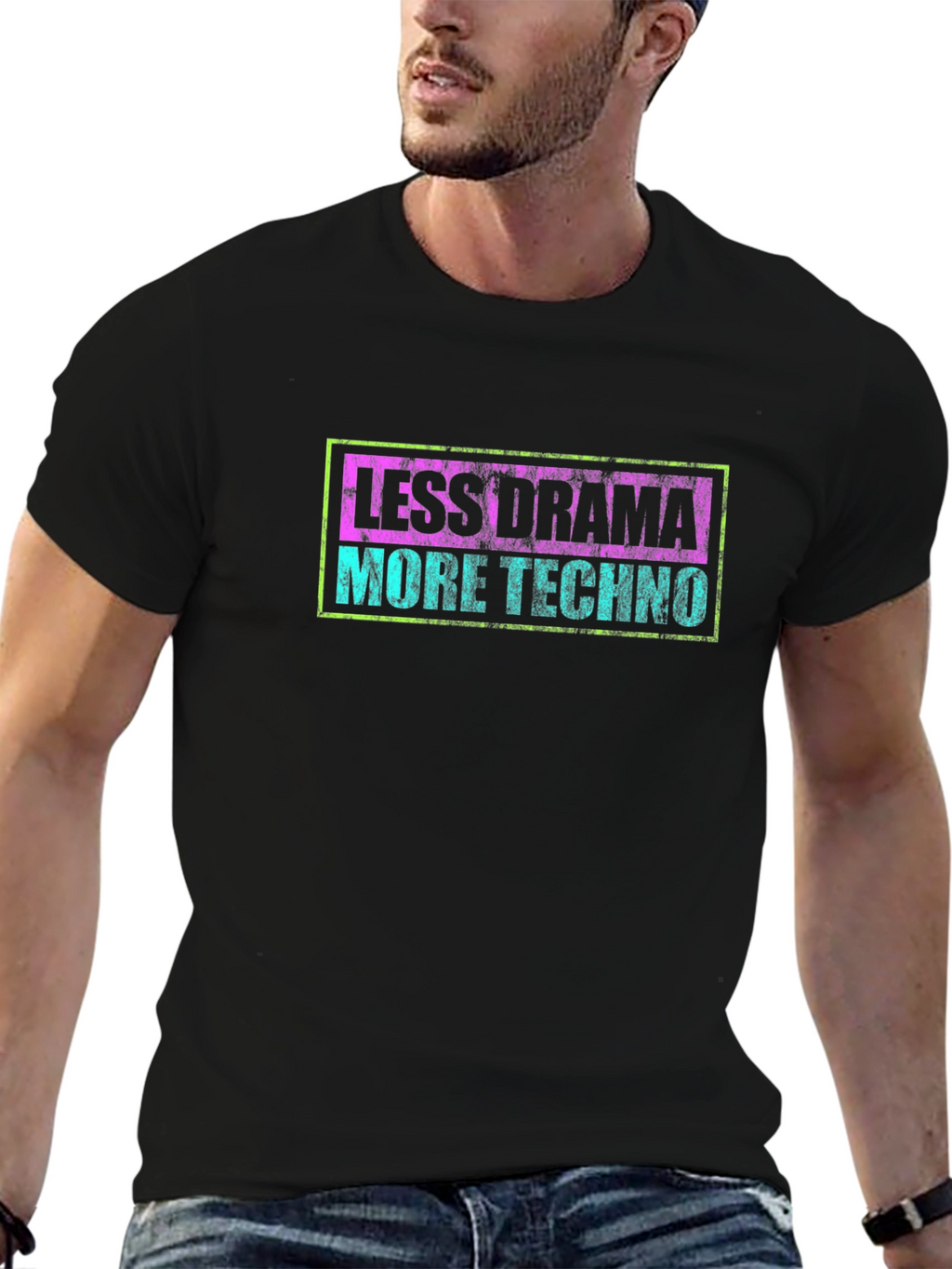 Less Drama More Techno Graphic Tee