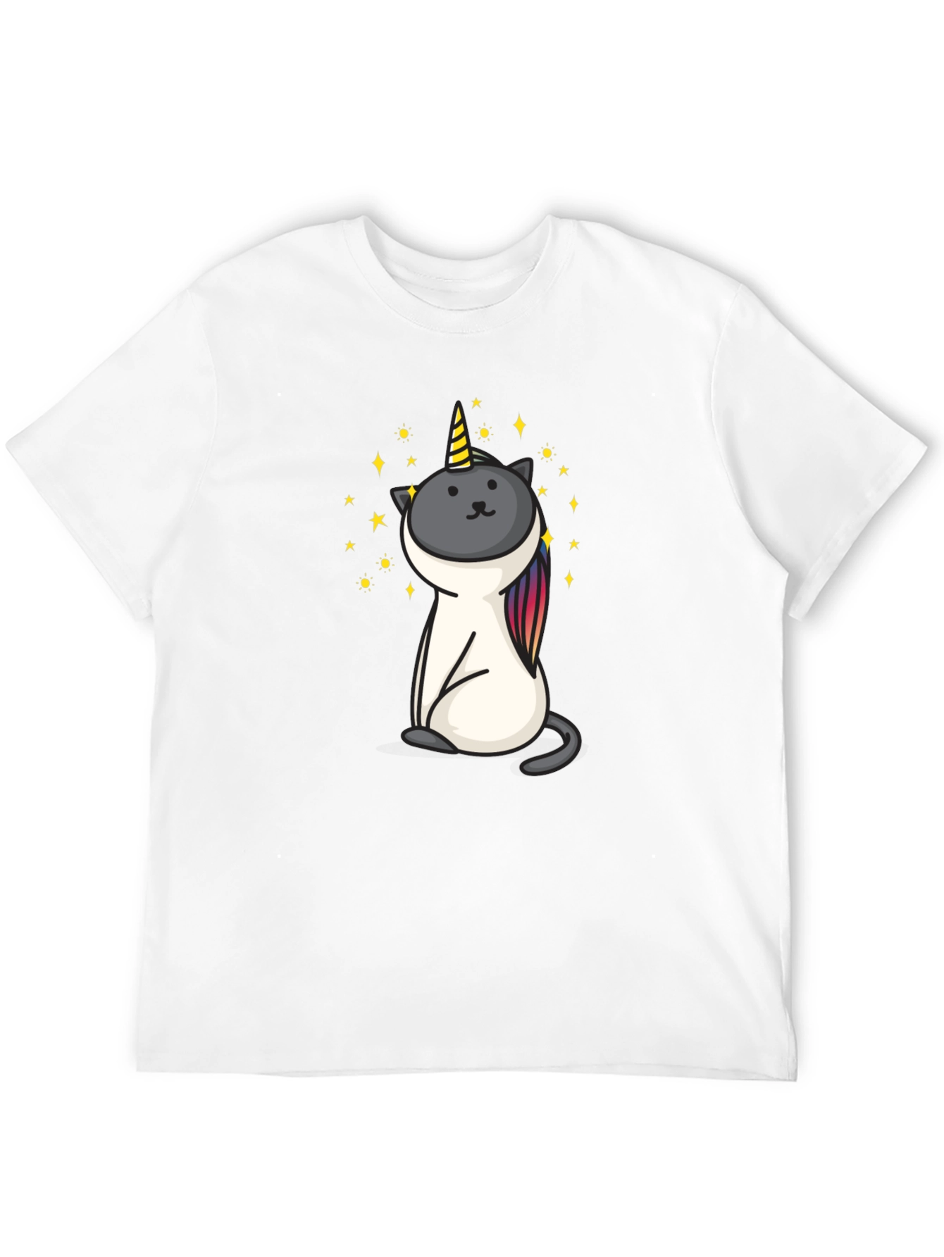 Unicat Tee - Black Cotton Blend Shirt