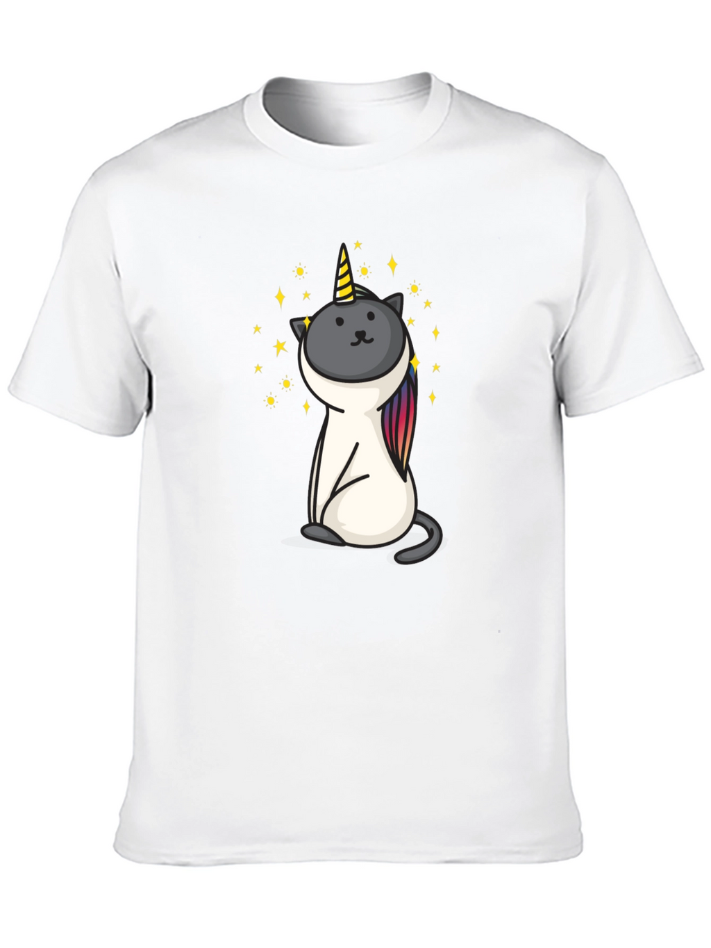 Unicat Tee - Black Cotton Blend Shirt