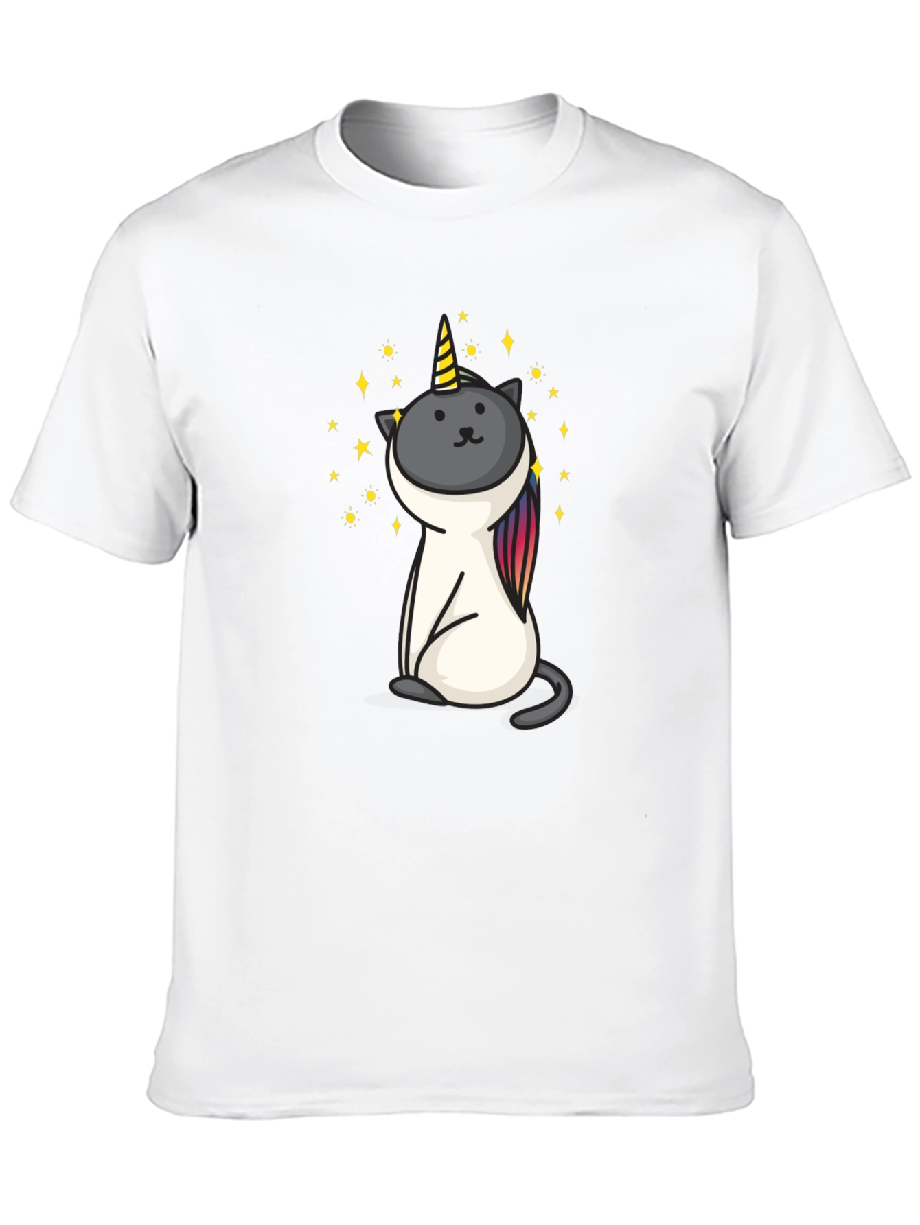 Unicat Tee - Black Cotton Blend Shirt