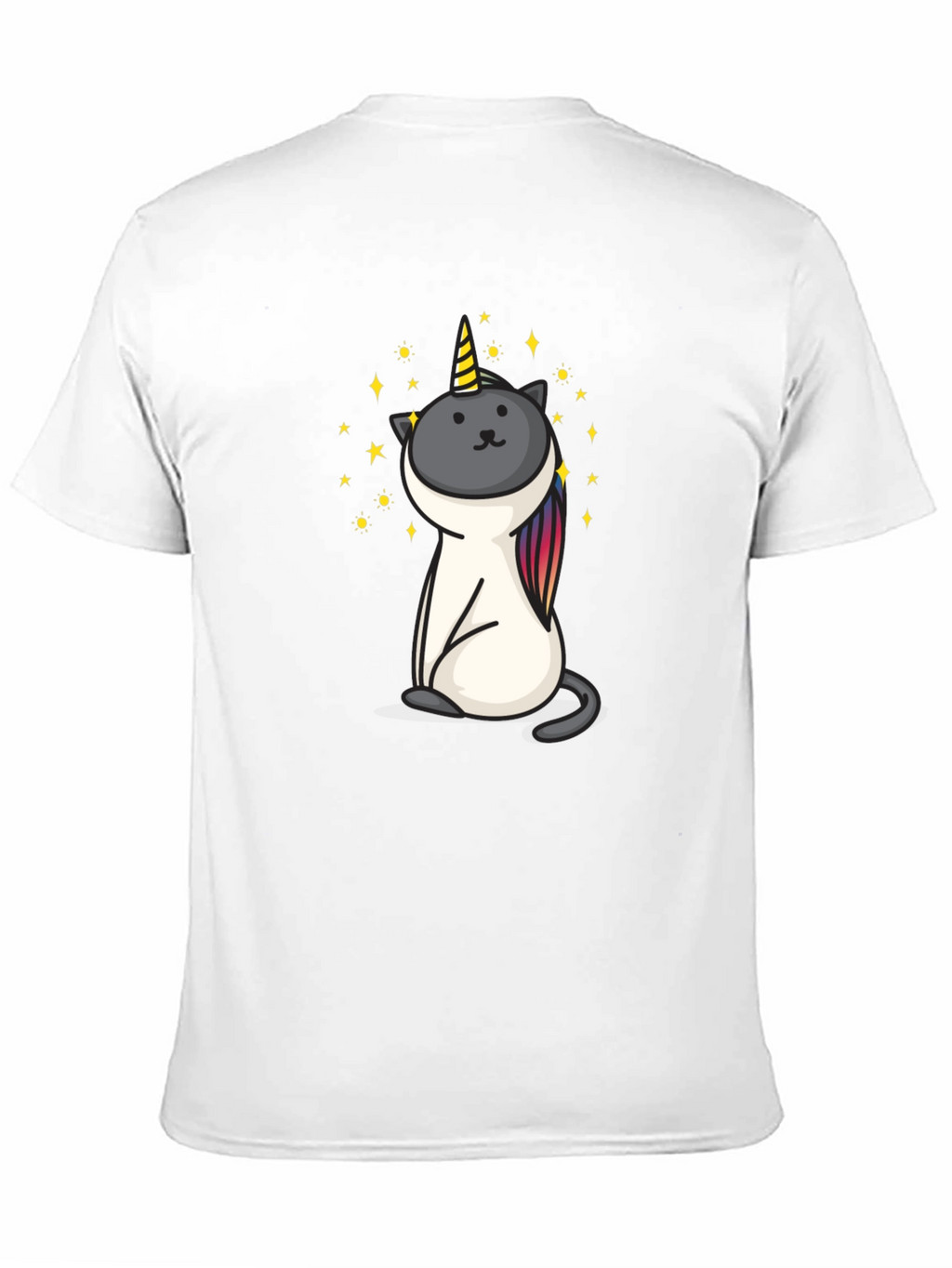 Unicat Tee - Black Cotton Blend Shirt