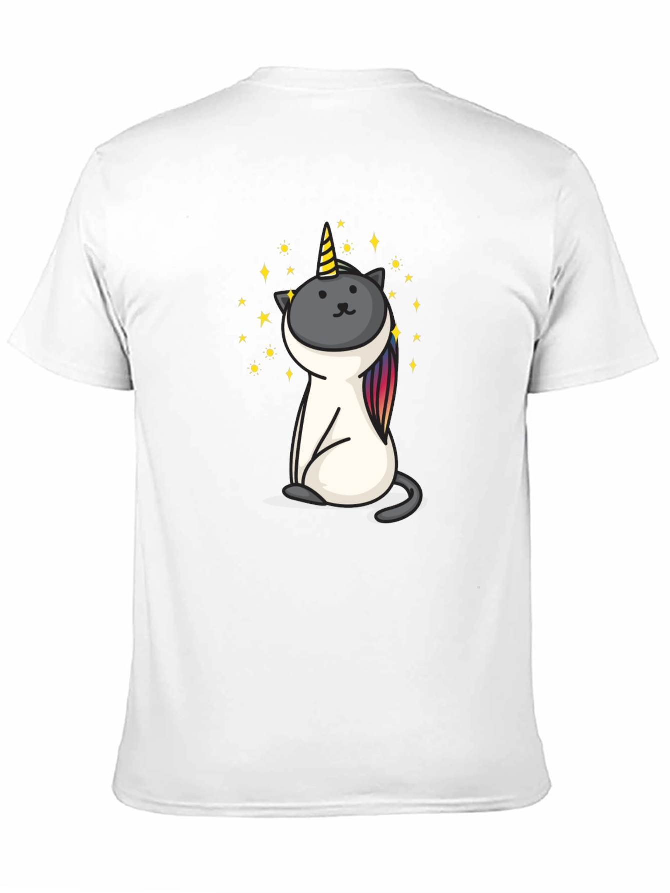 Unicat Tee - Black Cotton Blend Shirt