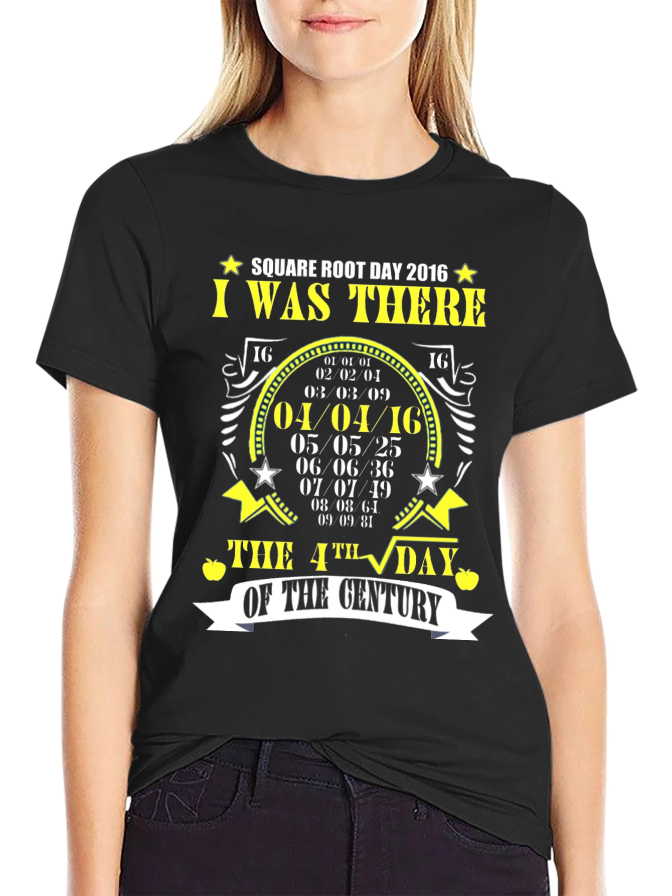 Square Root Day 2016 T-Shirt Math Pun Tee