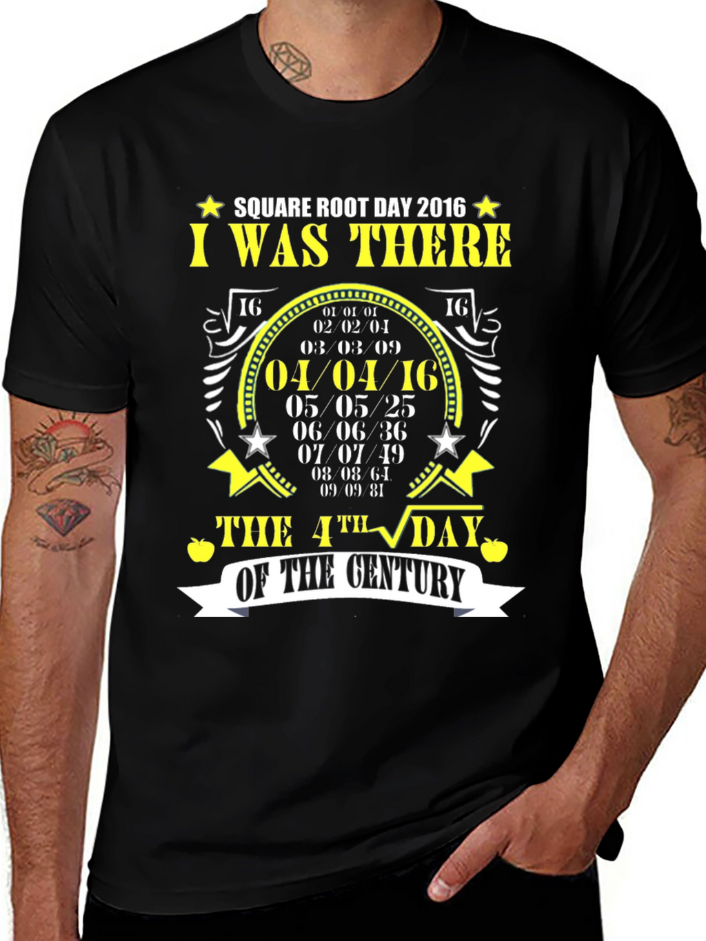 Square Root Day 2016 T-Shirt Math Pun Tee