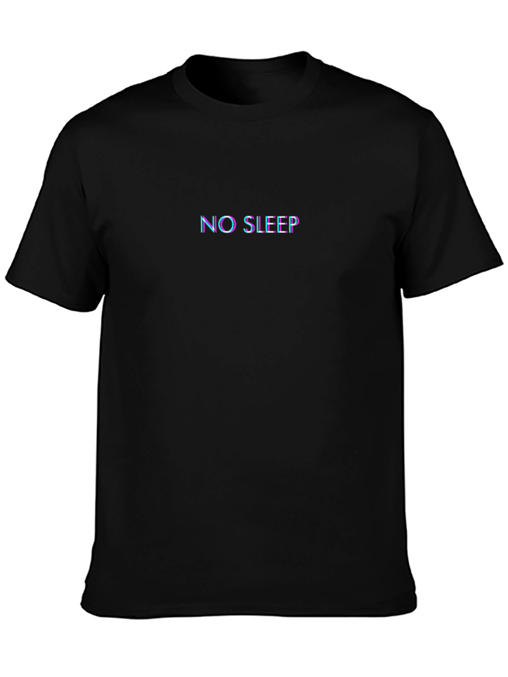 No Sleep Glitch T-Shirt - Black