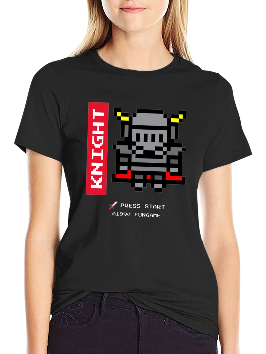 Pixel Knight T-Shirt - Retro Gaming Tee