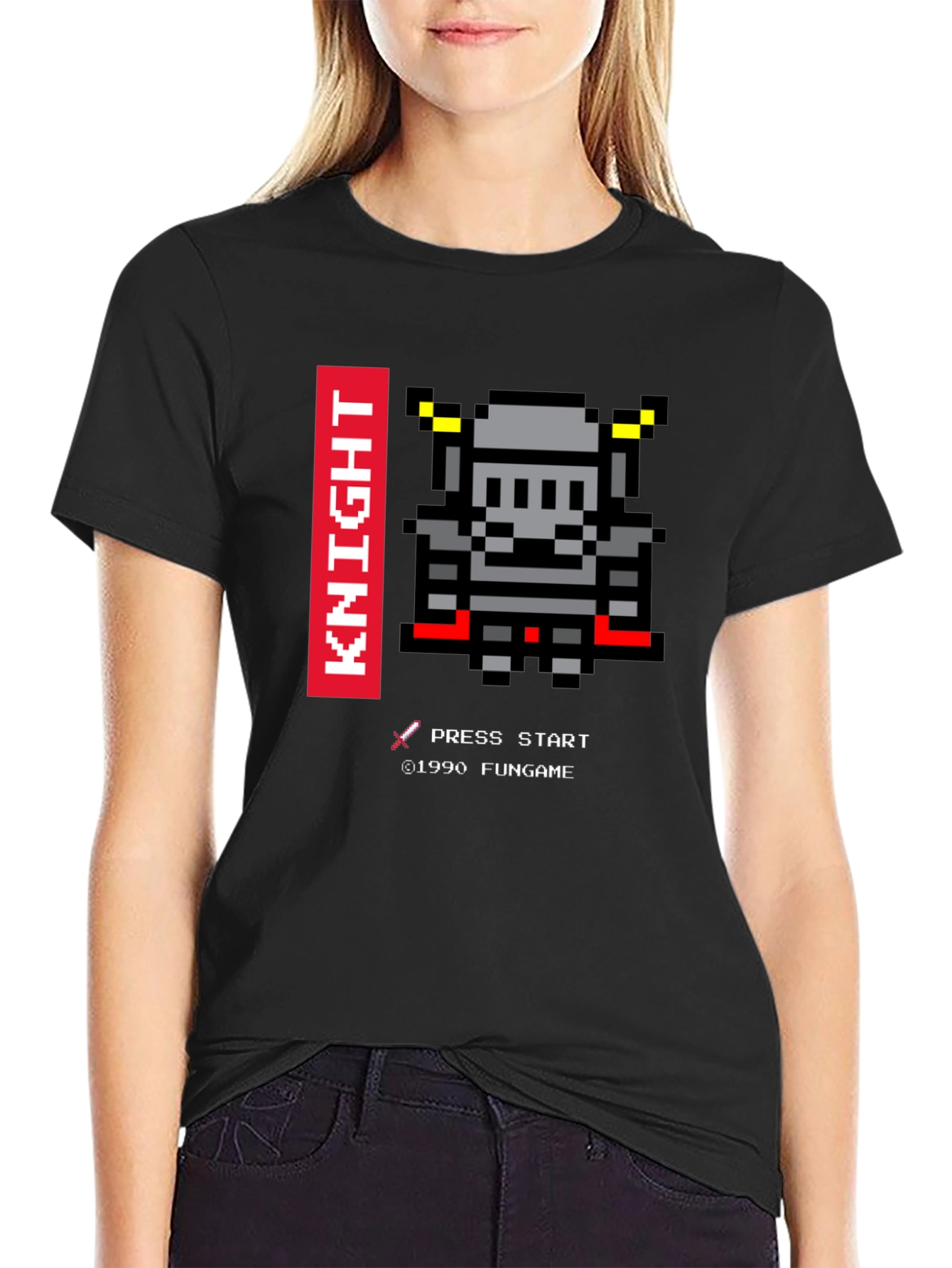 Pixel Knight T-Shirt - Retro Gaming Tee