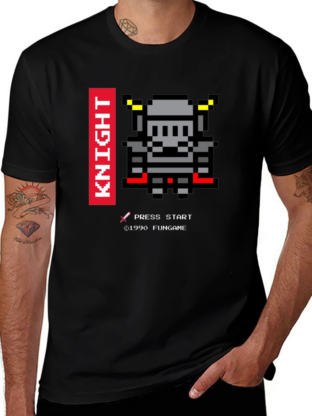 Pixel Knight T-Shirt - Retro Gaming Tee