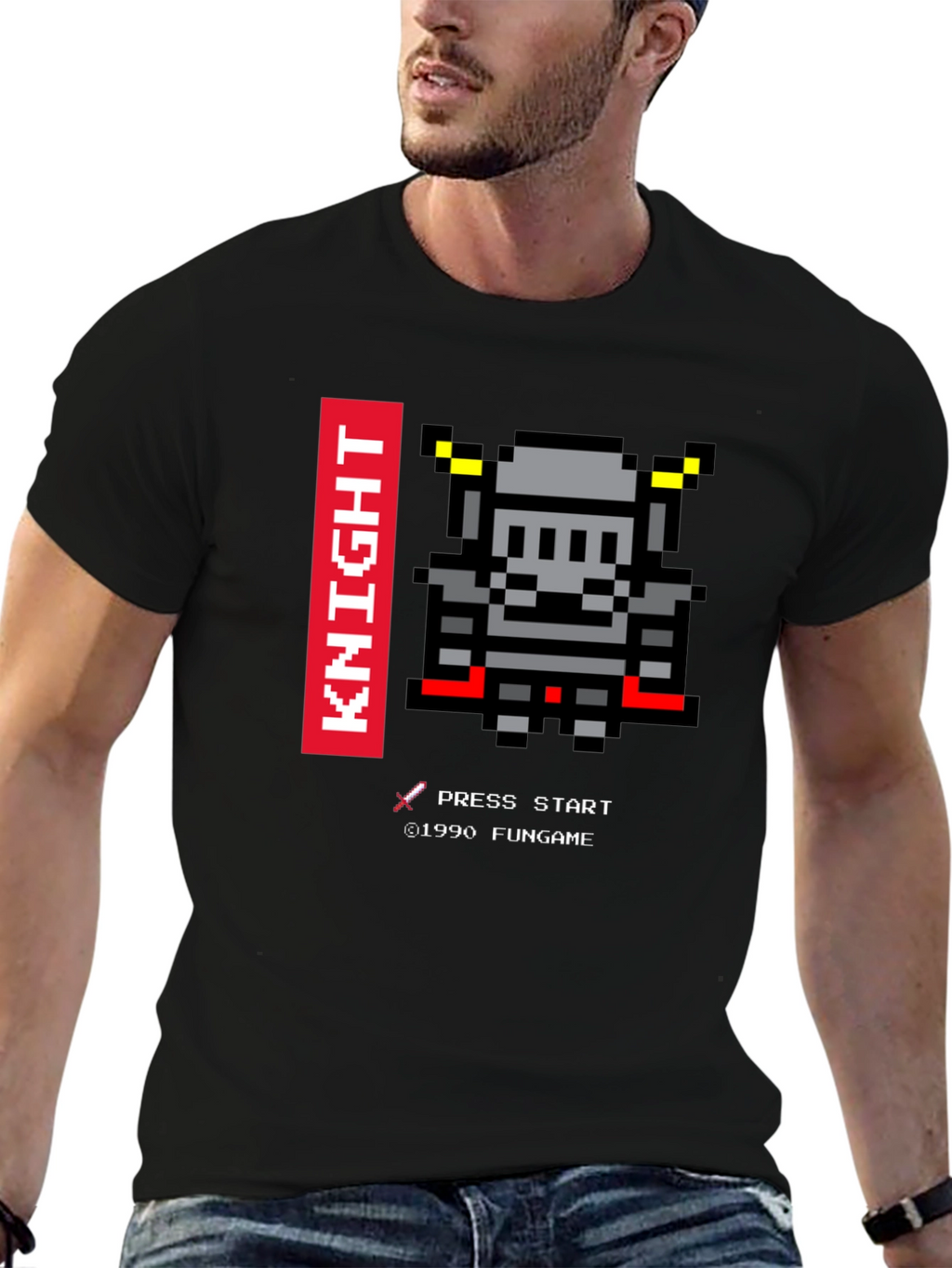 Pixel Knight T-Shirt - Retro Gaming Tee