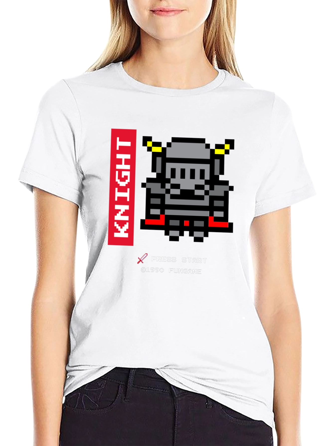 Pixel Knight T-Shirt - Retro Gaming Tee
