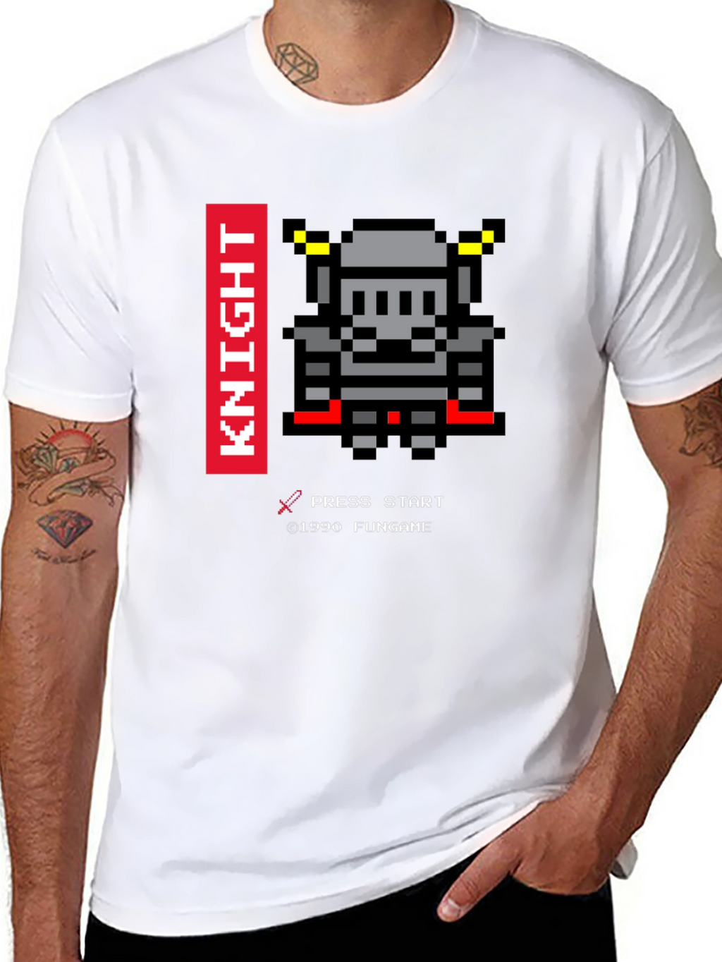 Pixel Knight T-Shirt - Retro Gaming Tee