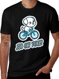 Im on Tour Dog Bicycle Graphic T-Shirt
