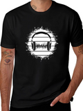 Headphone Audio Wave Black T-Shirt