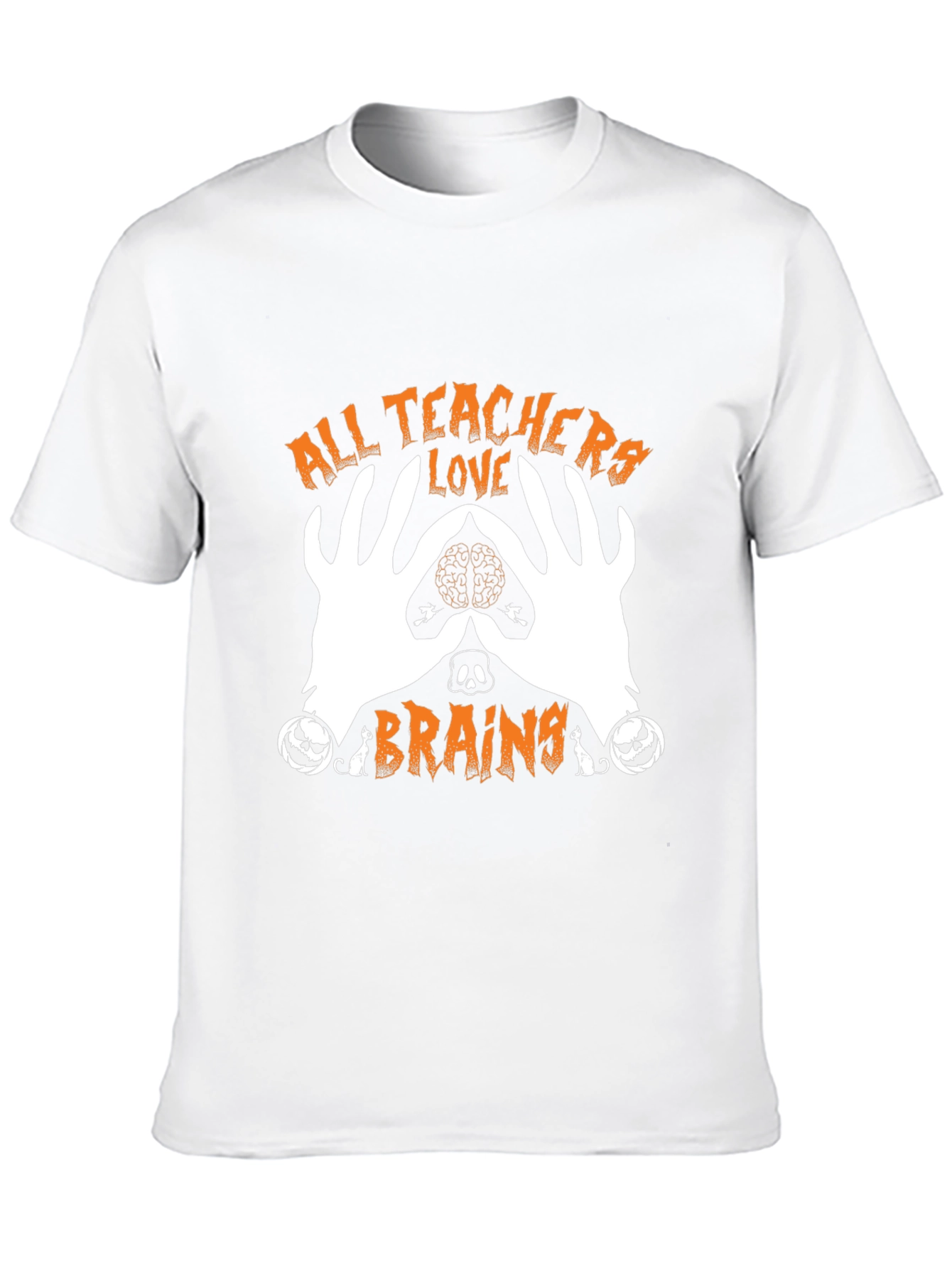 All Teachers Love Brains Halloween Graphic Tee