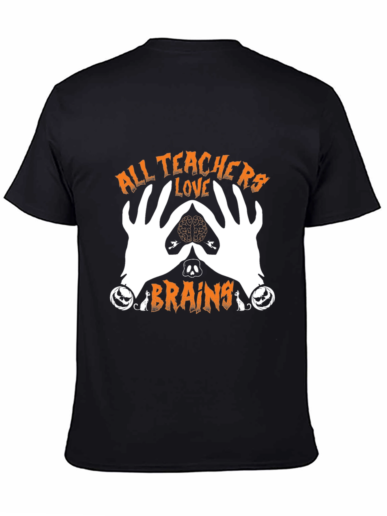All Teachers Love Brains Halloween Graphic Tee